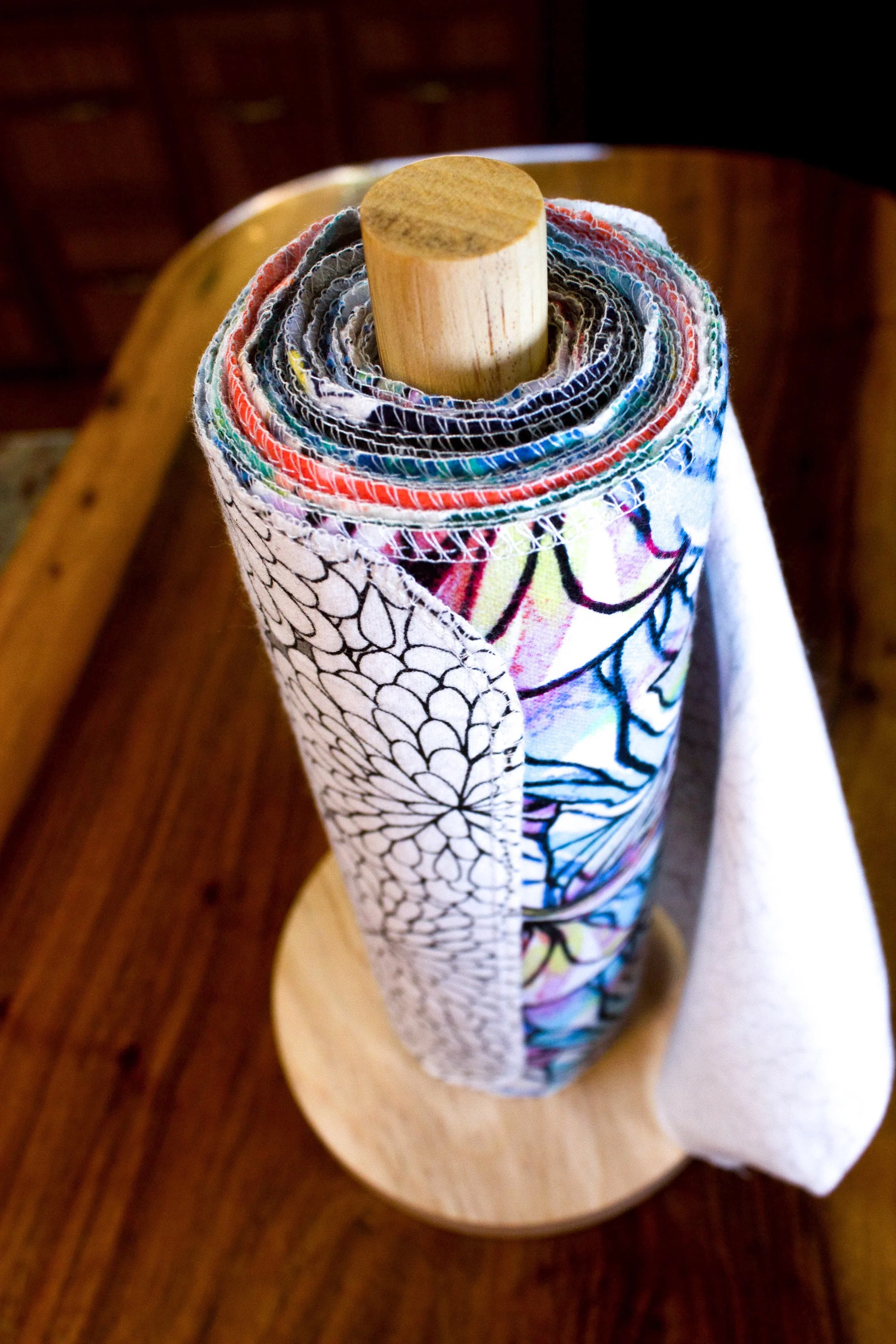 Unpaper Towels + Holder: 24 pack, Sustainable Eco-friendly Made from 100% Cotton Flannel
