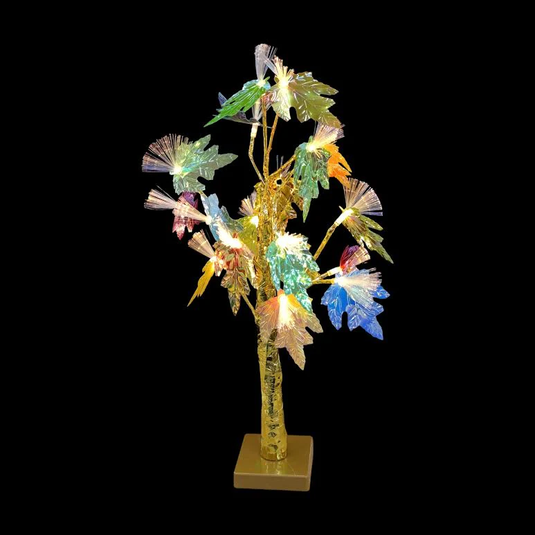 60cm LED Tree with Leaves Multicoloured