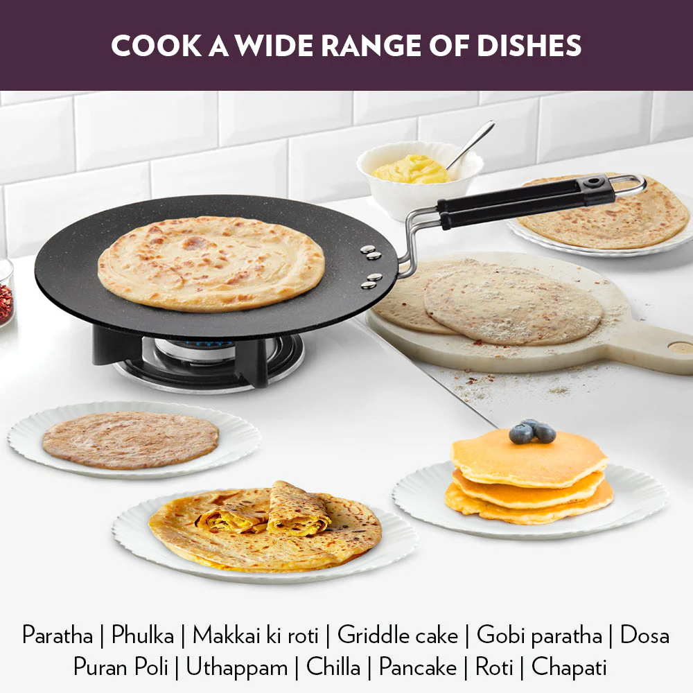 Borosil Granito Nonstick tawa, Concave, 25 cm