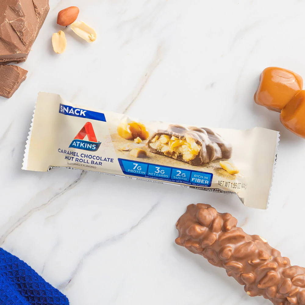 Snack Bar, Caramel Chocolate Nut Roll, Keto Friendly