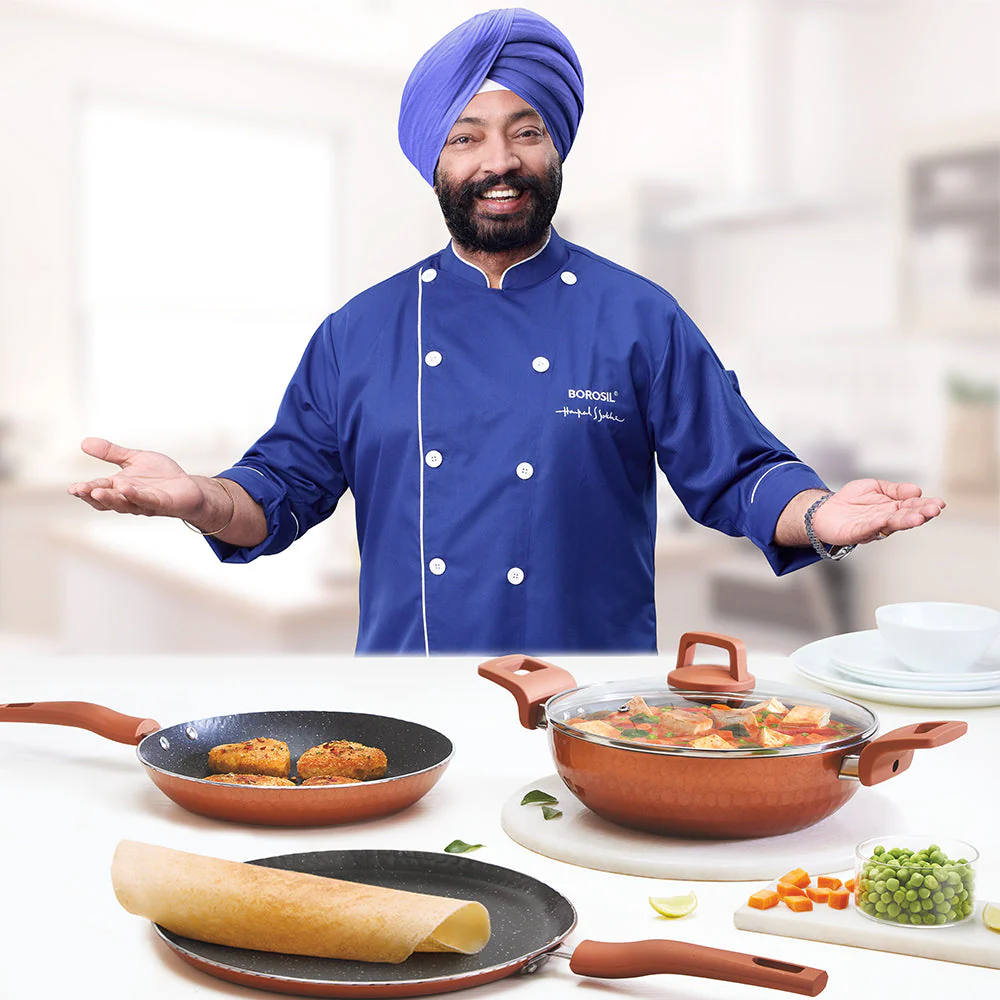 Borosil Russet Cookware Set, 4 Pc