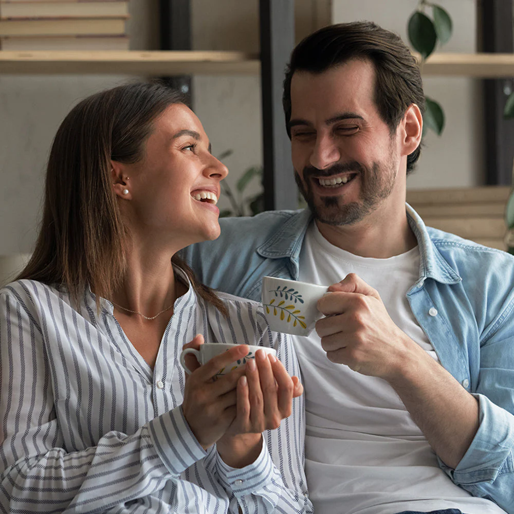 Larah by Borosil Niva Cup n Saucer Set, 140ml x 8