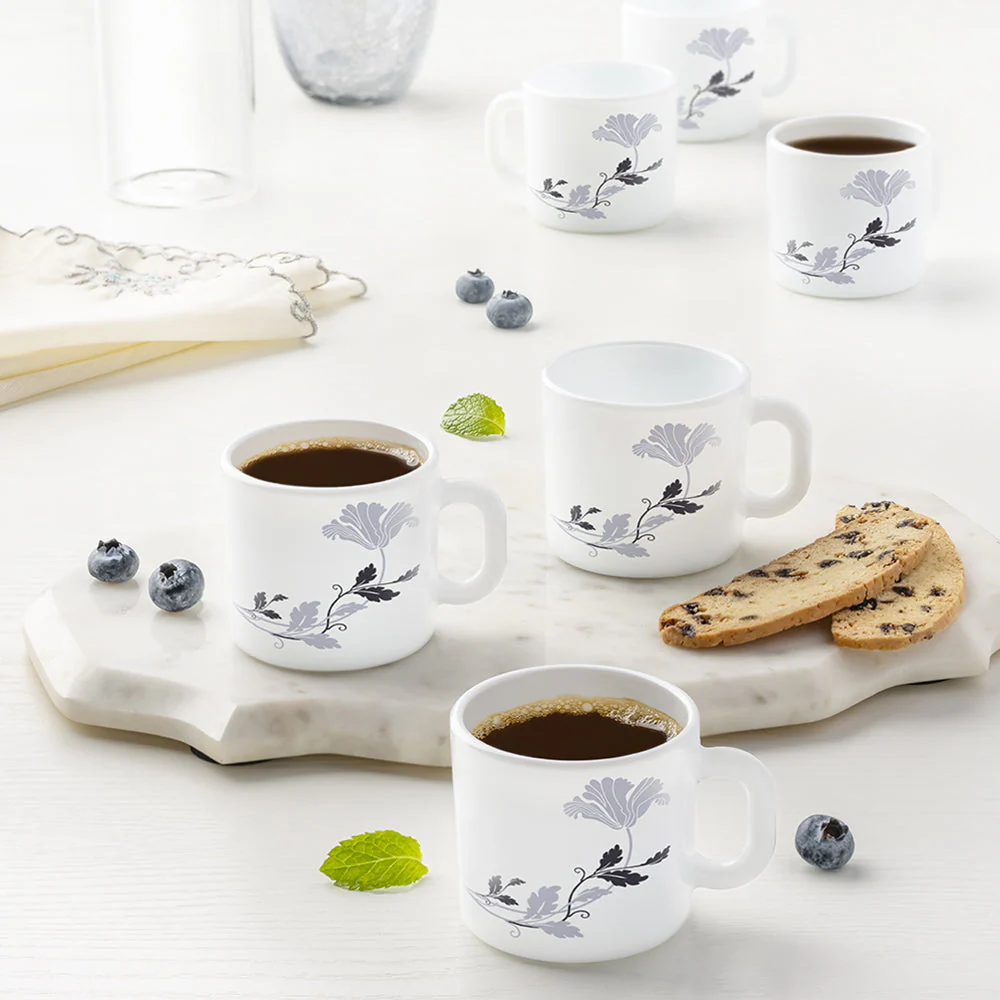 Larah by Borosil Millenia Mug Set, 240ml x 2