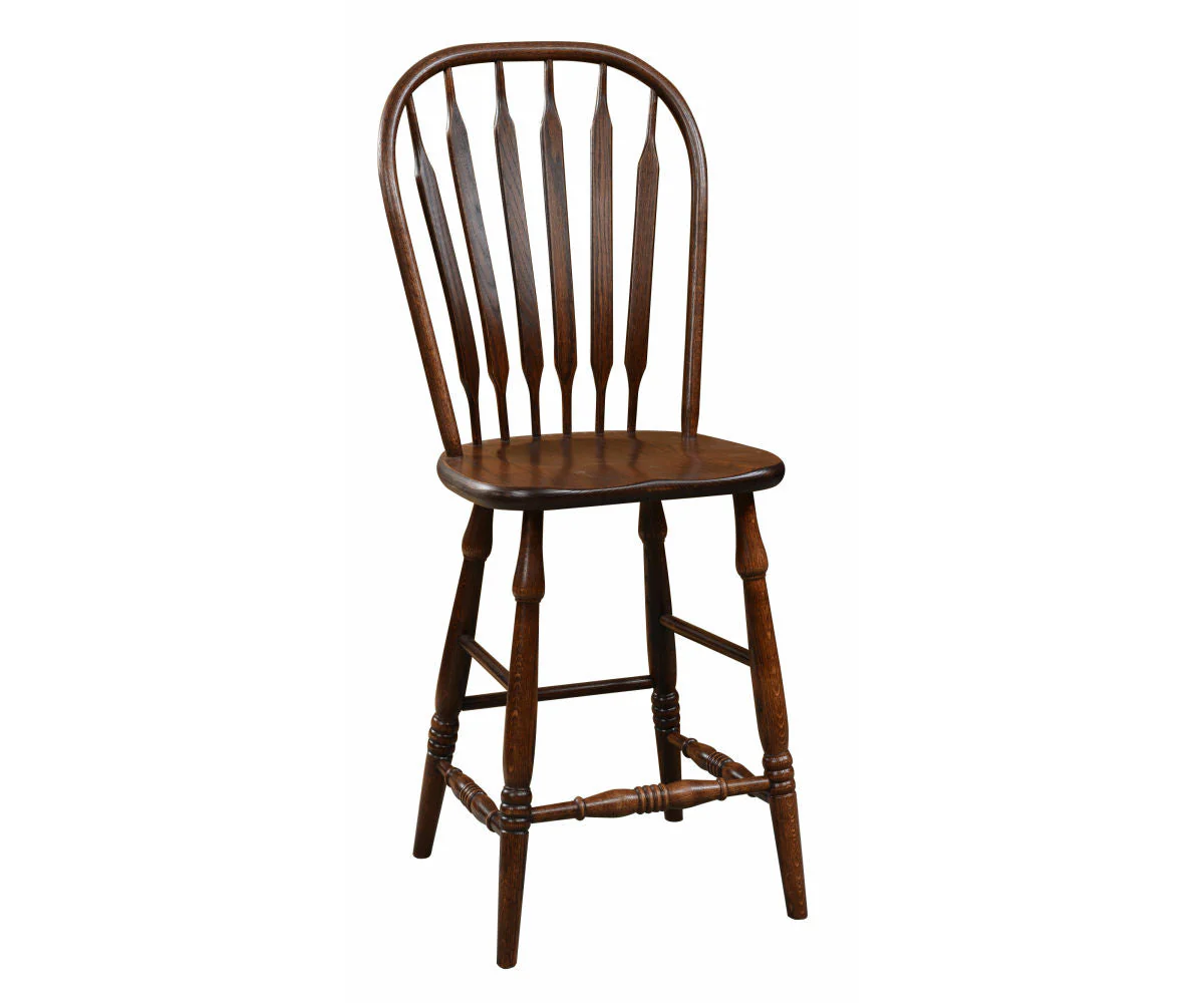 Amish Jumbo Paddleback Stationary Bar Chair