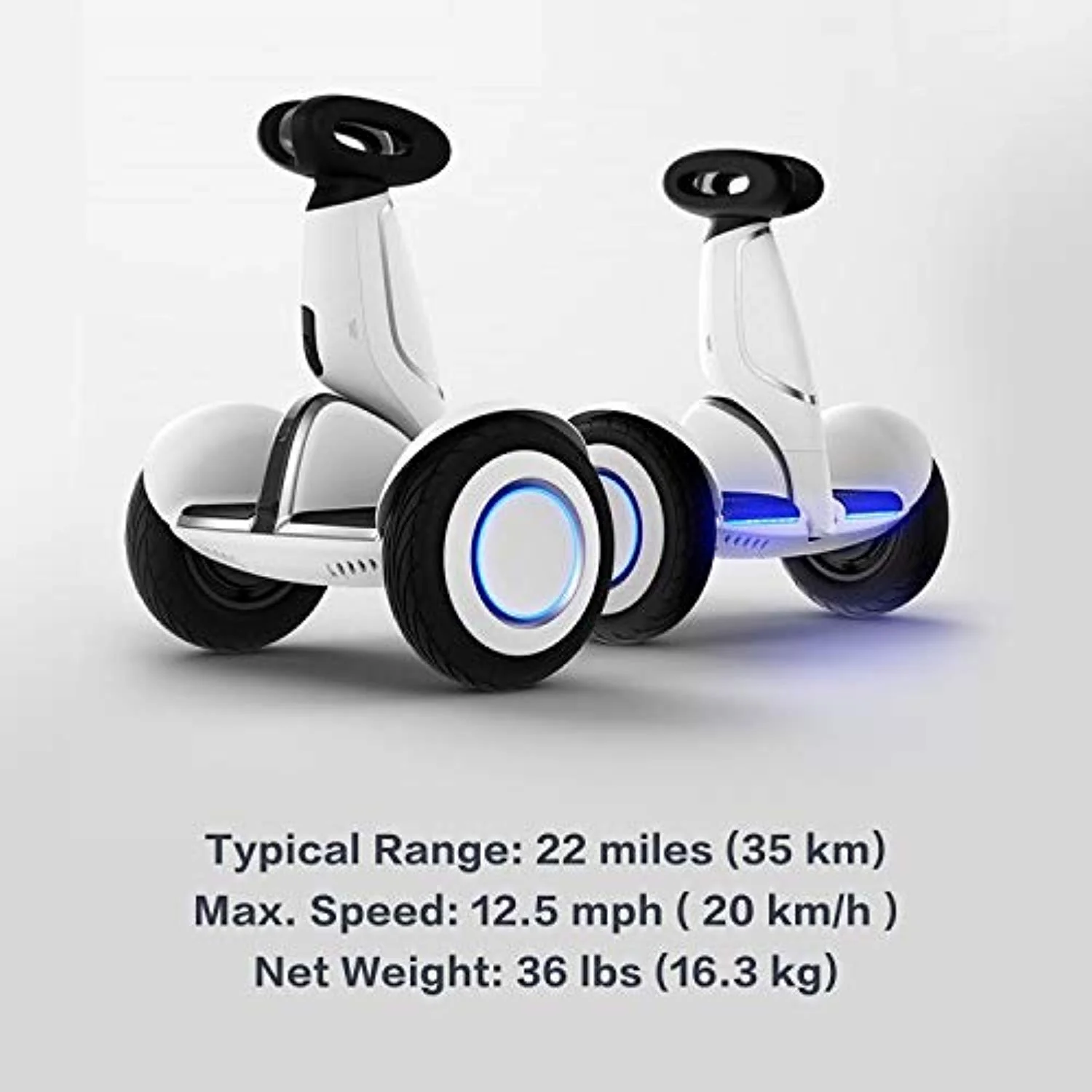 Smart Self-Balancing Electric Scooter with Intelligent Lighting and Battery System, Remote Control and Auto-Following Mode