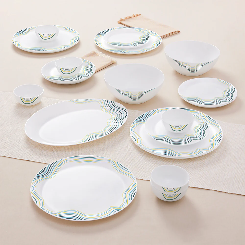 Larah by Borosil Mia Dinner Set, 21 pc