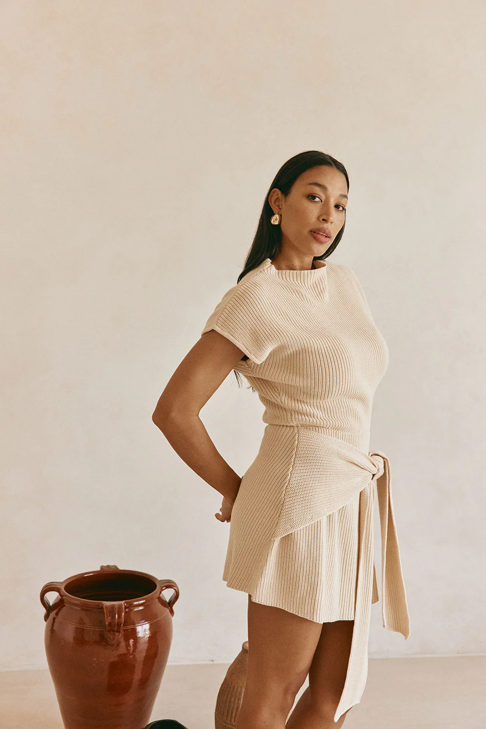 Lovina Dress - Beige