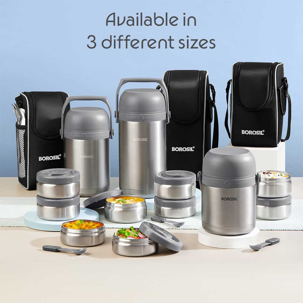 Borosil Hot n Fresh Lunchbox, 2 container