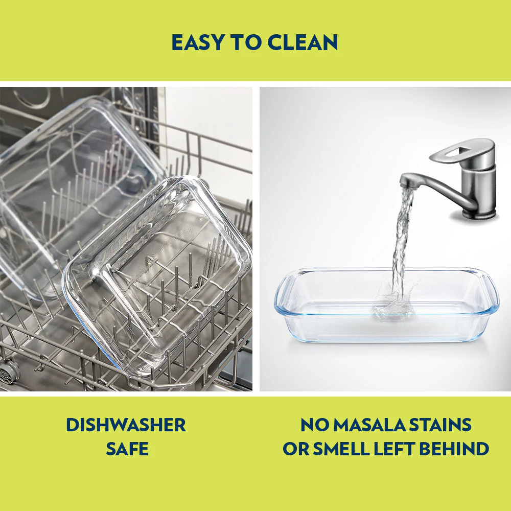 Borosil Deep Rectangular Dish, 2.2L