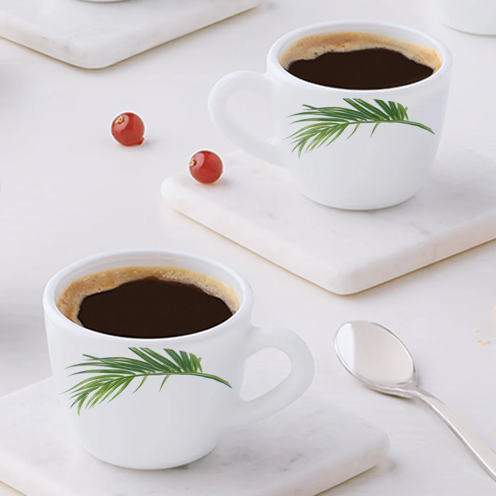 Larah by Borosil Crescent Cup Set, 140ml x 6