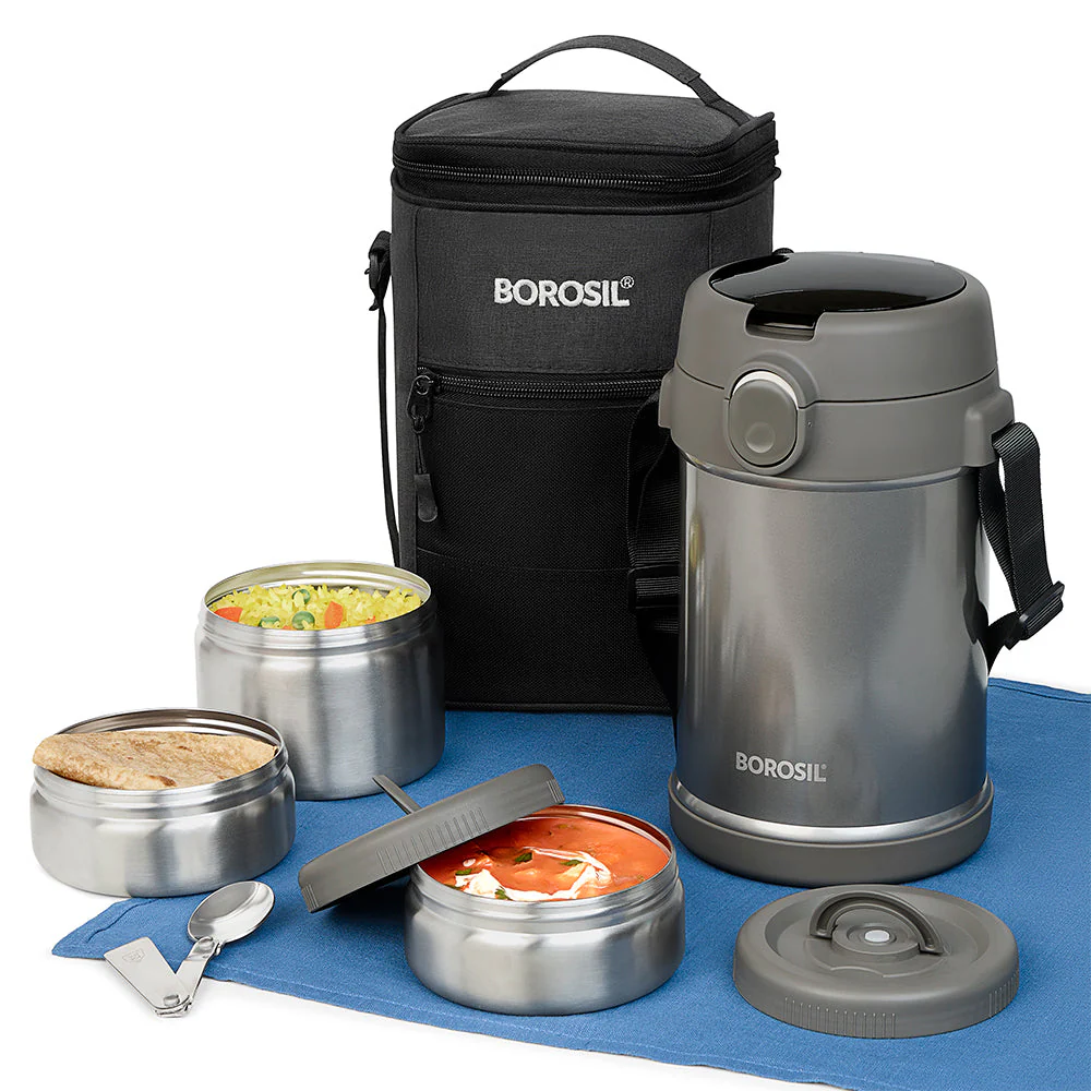 CarryMe Insulated Lunchbox, Set of 3, (320ml x 2+600ml x 1)