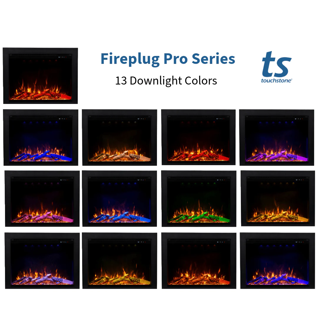 Fireplug™ Pro 33 inch Smart Electric Fireplace Insert with Fire Crackle Sound 80072