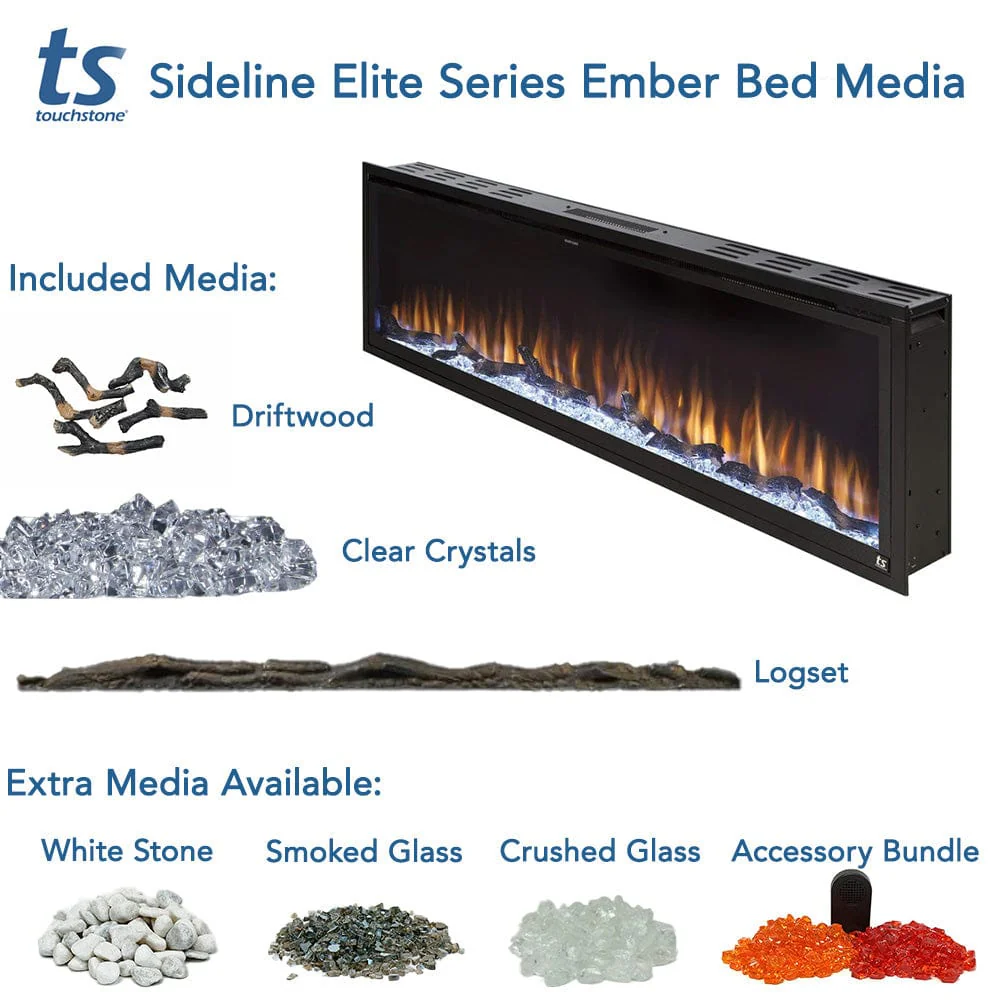 Sideline Elite 50 Inch Smart Electric Fireplace with Encase Surround Mantel