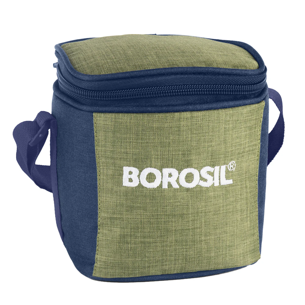 Borosil Ace Tall Lunch Bag, Square, For Set of 2, (320ml) (Only Bag)