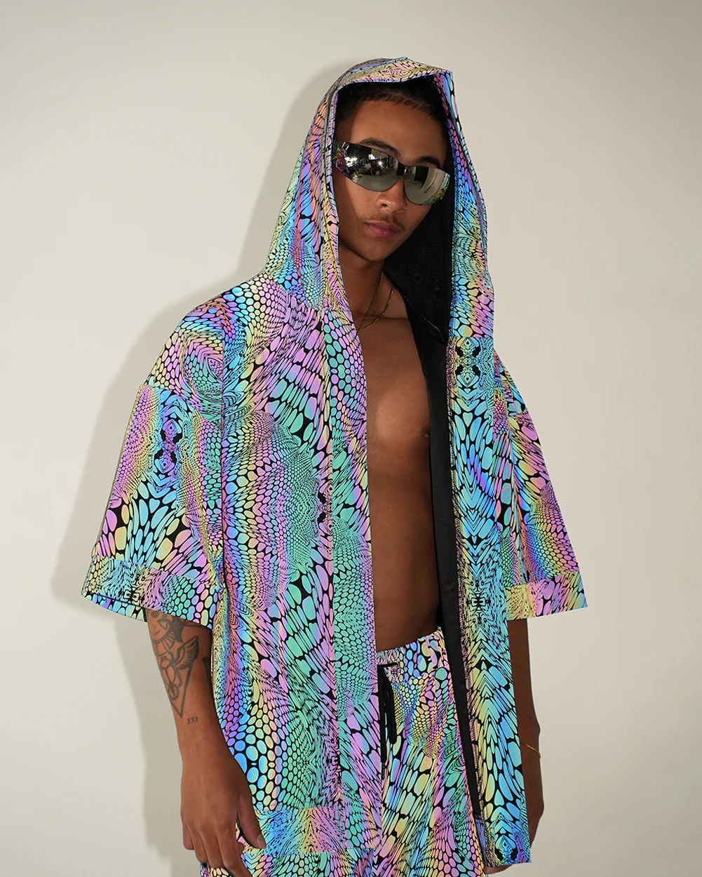 Viper Vision Rainbow Reflective Hooded Robe