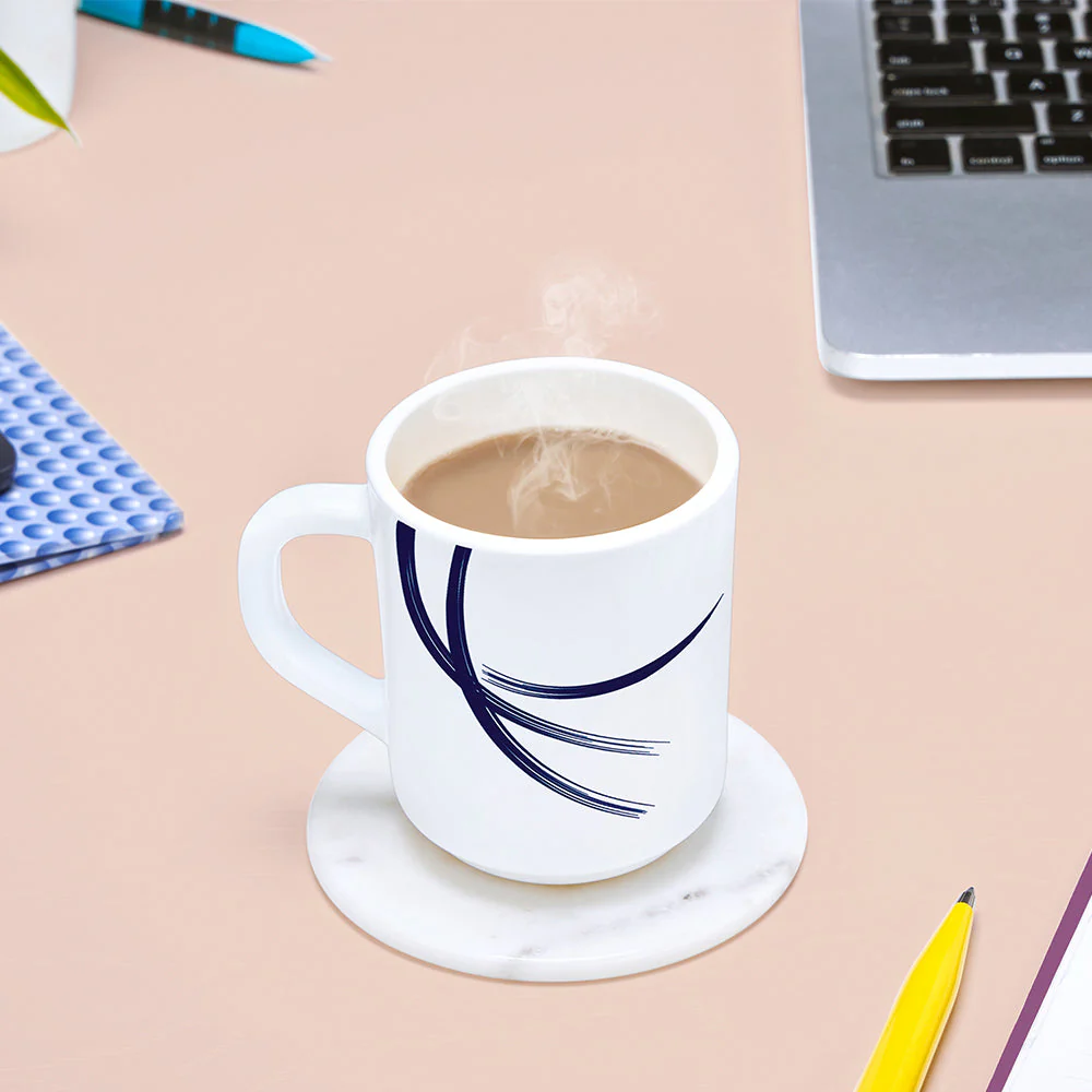 Larah by Borosil Indigo Stella Mug Set, 180ml x 12