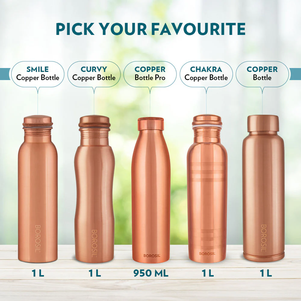 Borosil Copper Bottle-1L ECO