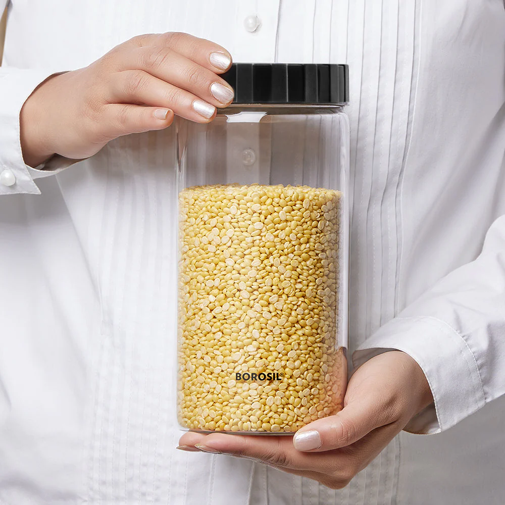 Endura Airtight Glass Jar with Black Lid