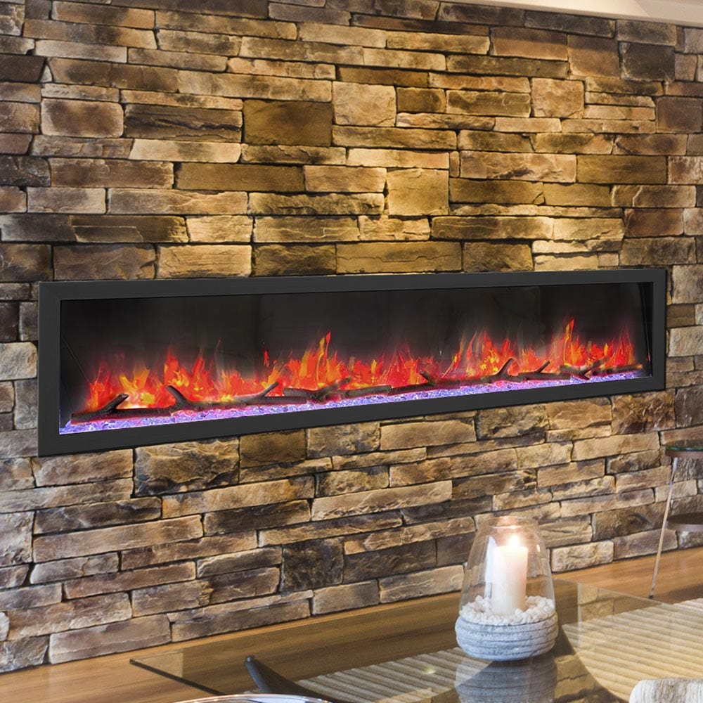 Dynasty 82-in Cascade Linear Electric Fireplace