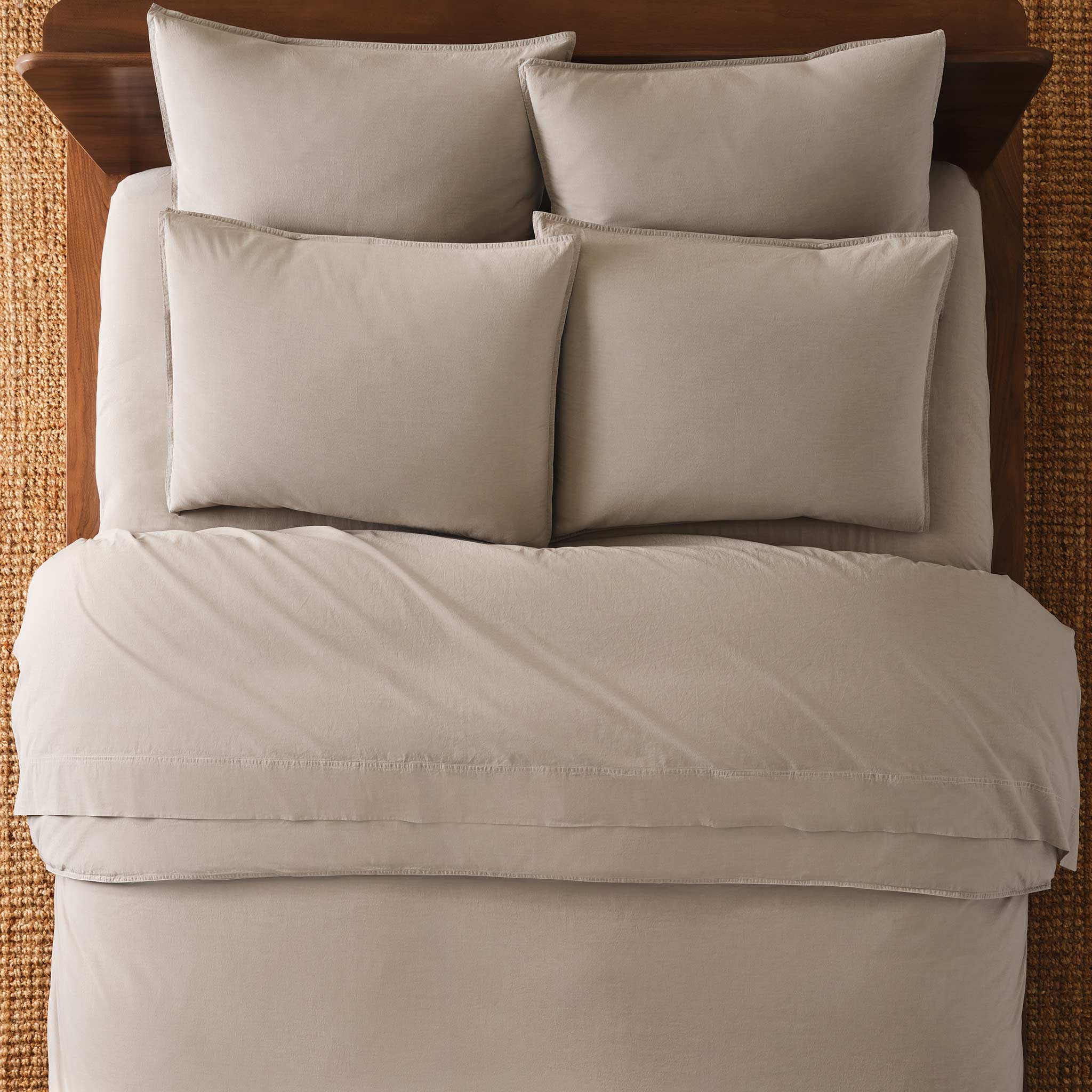Washed Classic Percale Duvet Set