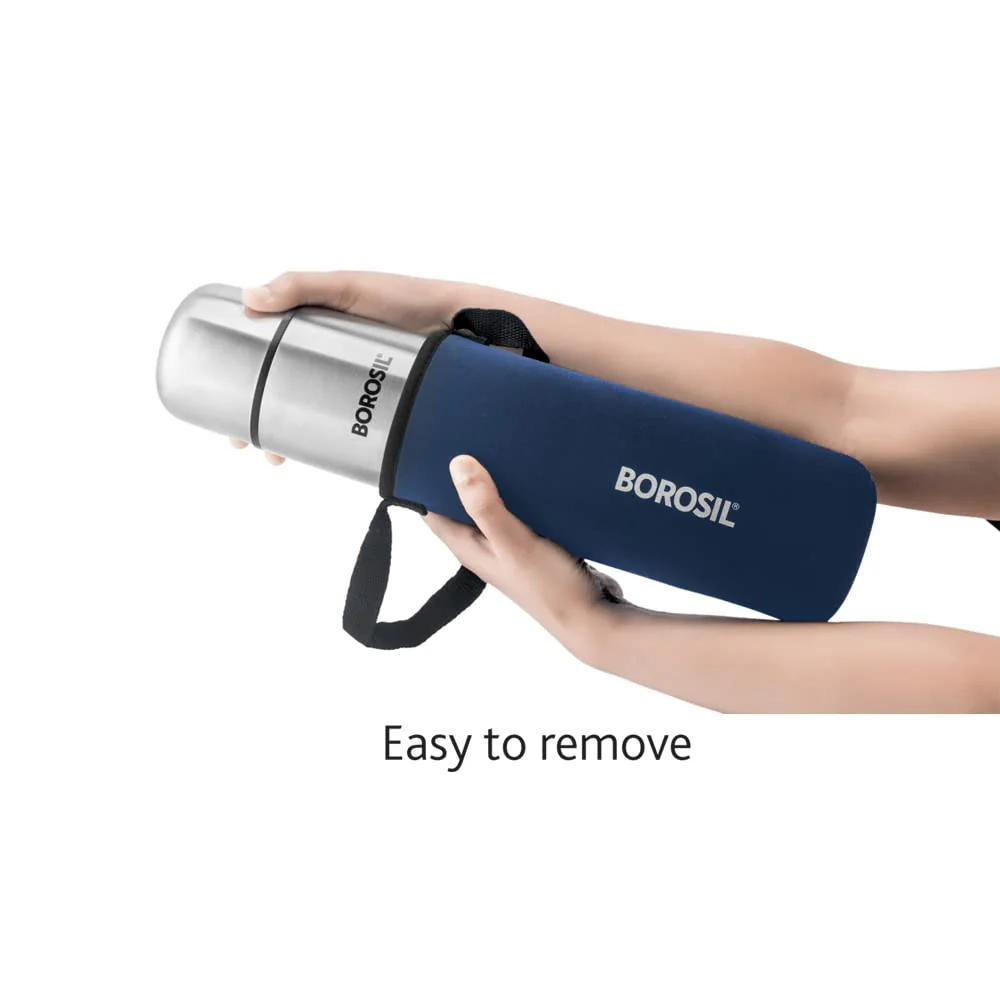 Borosil Thermo Flask, Blue, 500ml