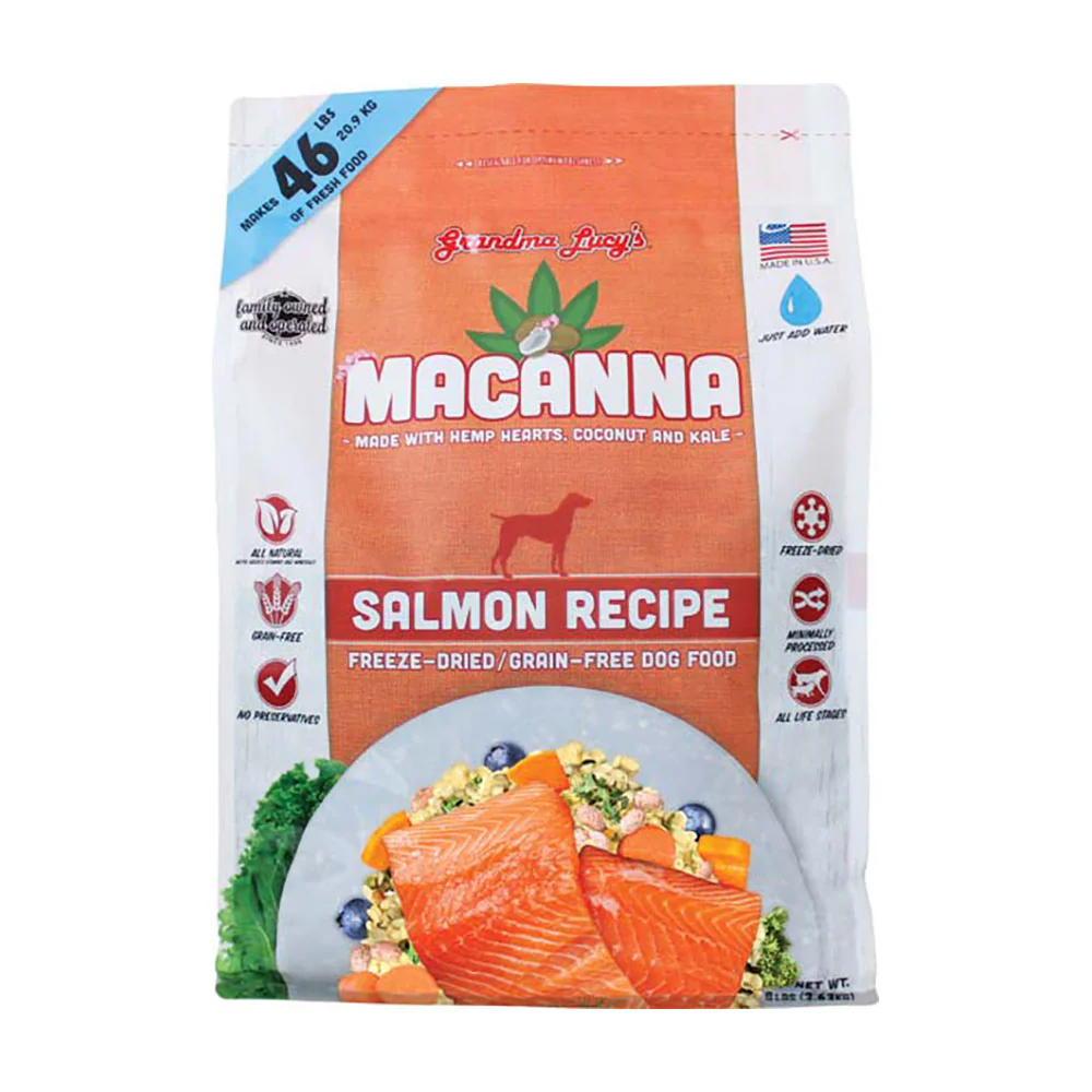 Grandma Lucy’s® Macanna® Freeze-Dried Salmon Recipe Grain Free Dog Food 8 Lbs