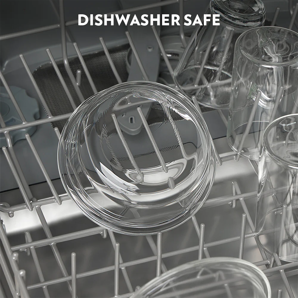 Borosil Eateasy Glass Lunchbox, Round x 3, 400ml x 3