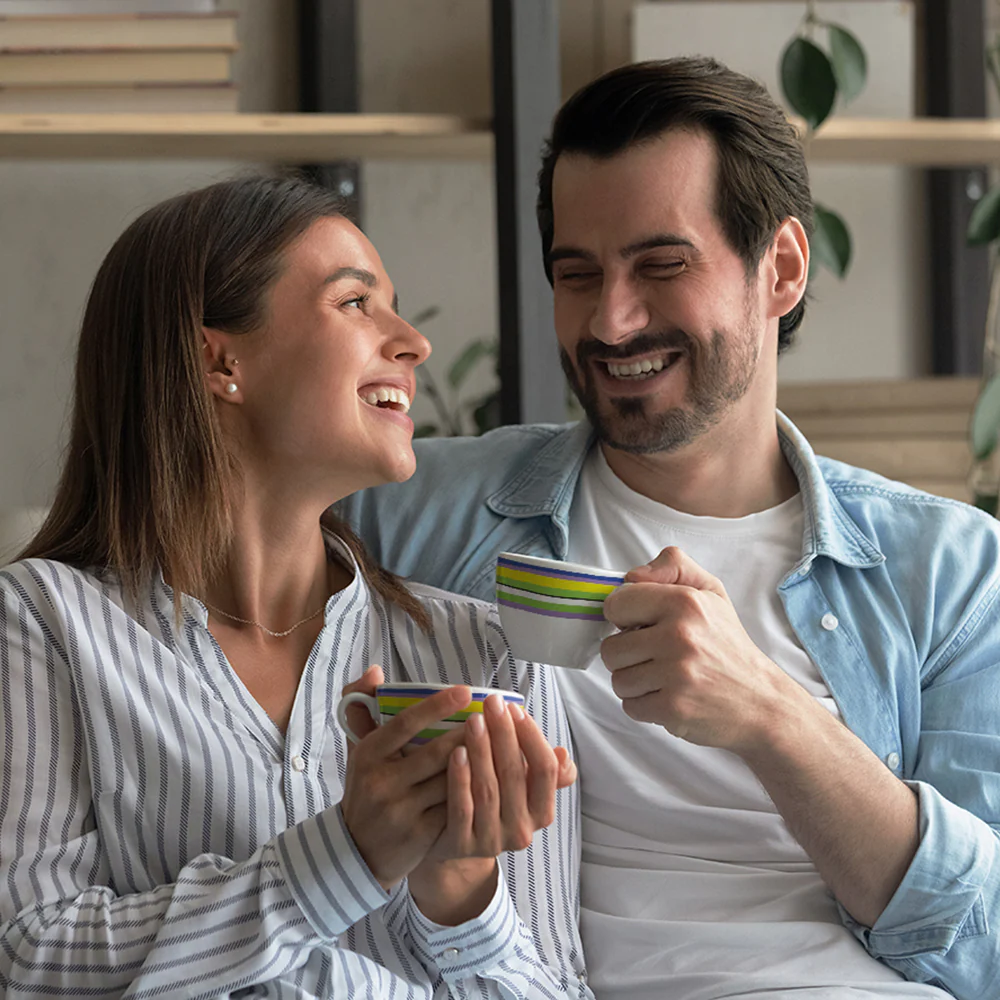 Larah by Borosil Vienna Cup n Saucers Set, 140ml x 12