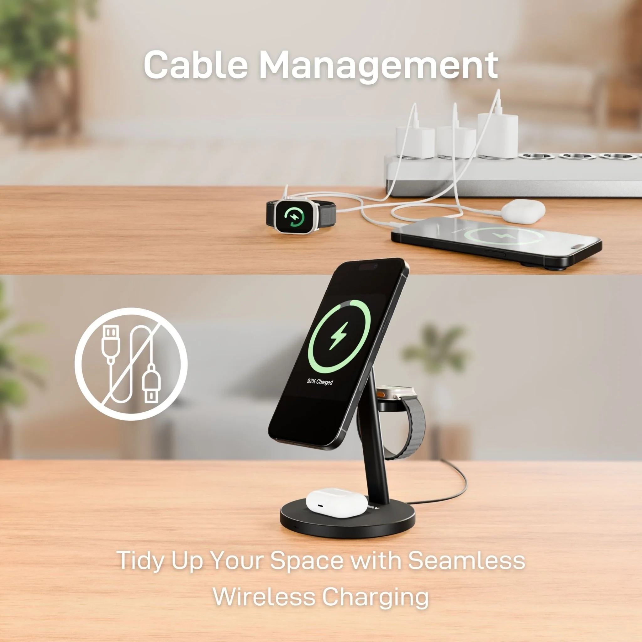 3-in-1 Wireless Charger for Apple Devices | PowaSnap Dock