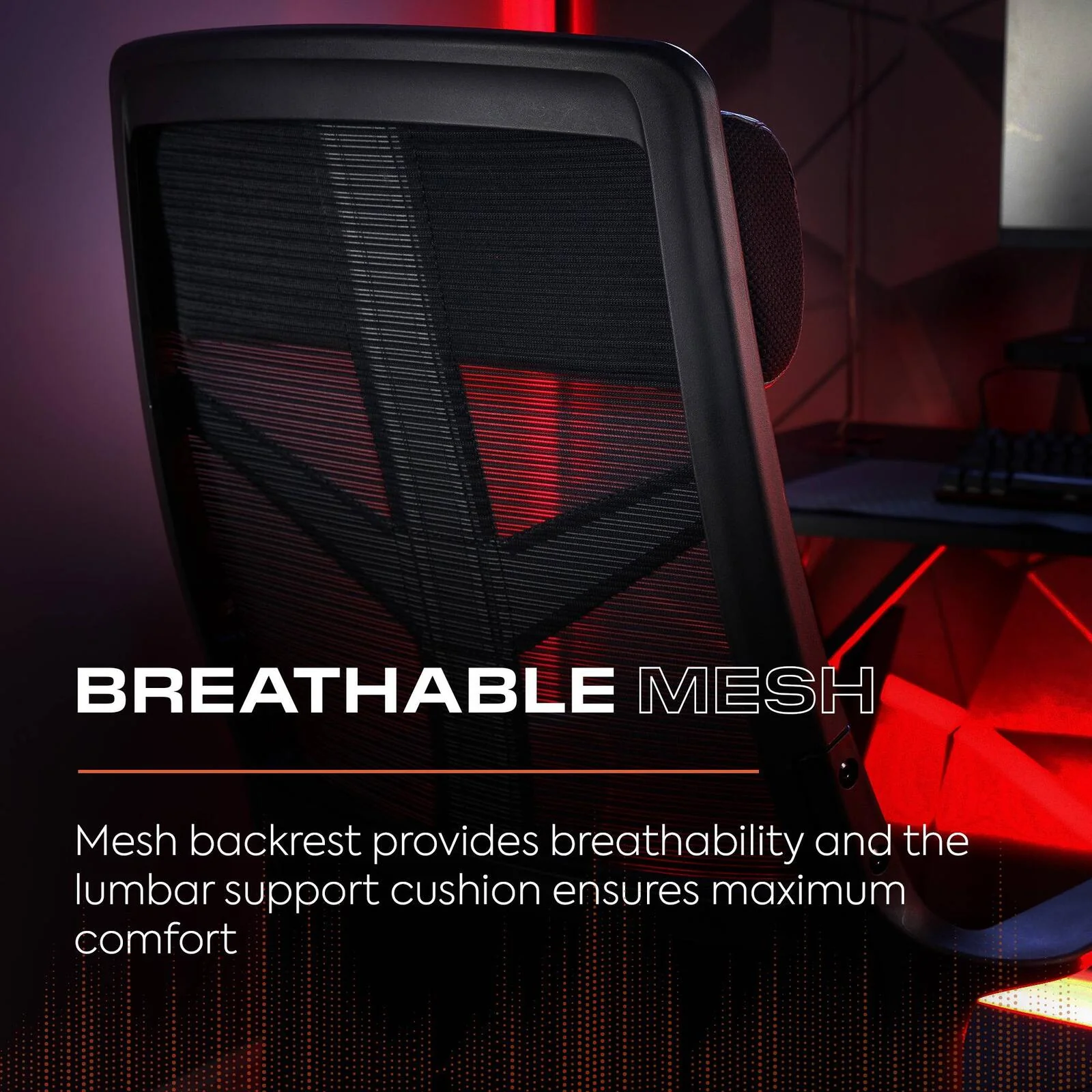 Helix Ergonomic PC Office Mesh Gaming Chair - Black