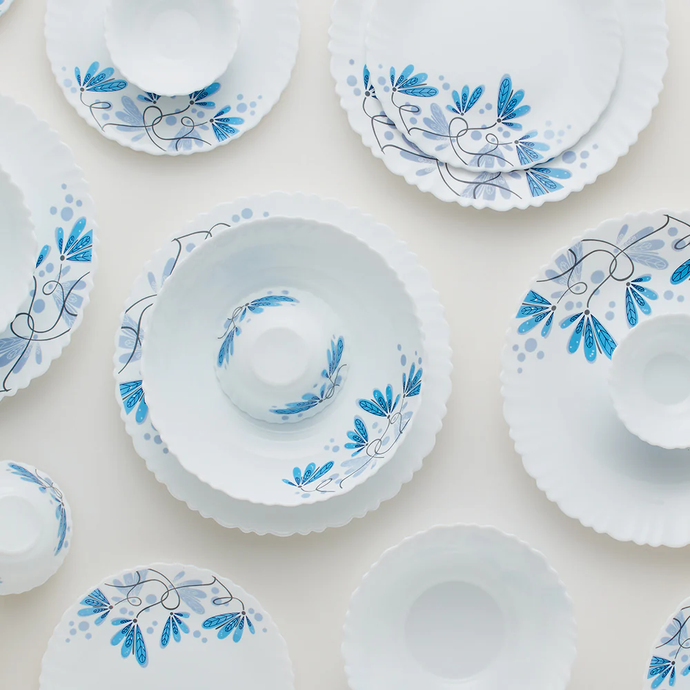 Larah by Borosil Twilight 47 pc Dinner Set