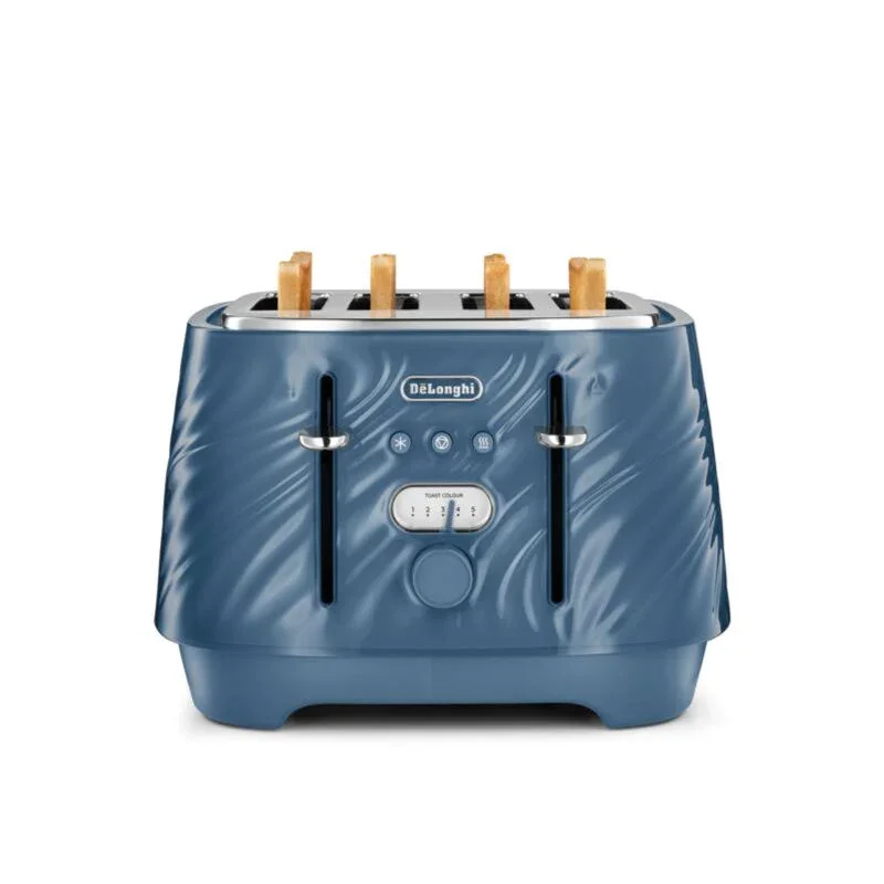 DeLonghi Ballerina Seta Silk Blue 4-Slice Toaster | CTDS4003.BL