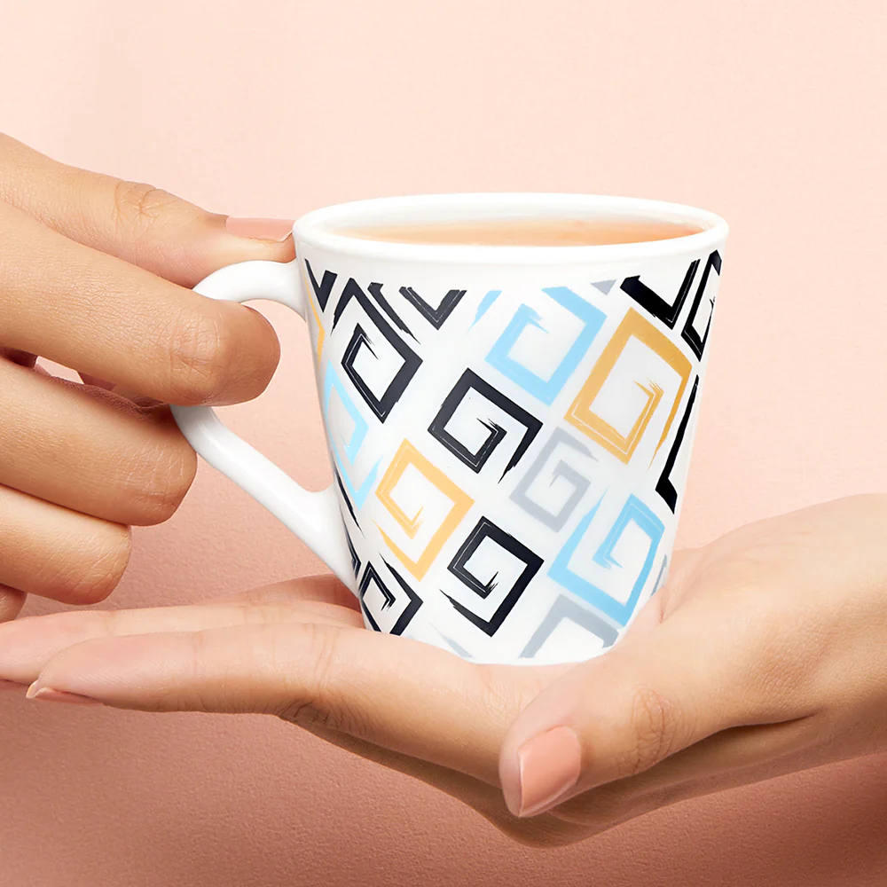 Larah by Borosil Novelty Ember Mug Set, 160ml x 6