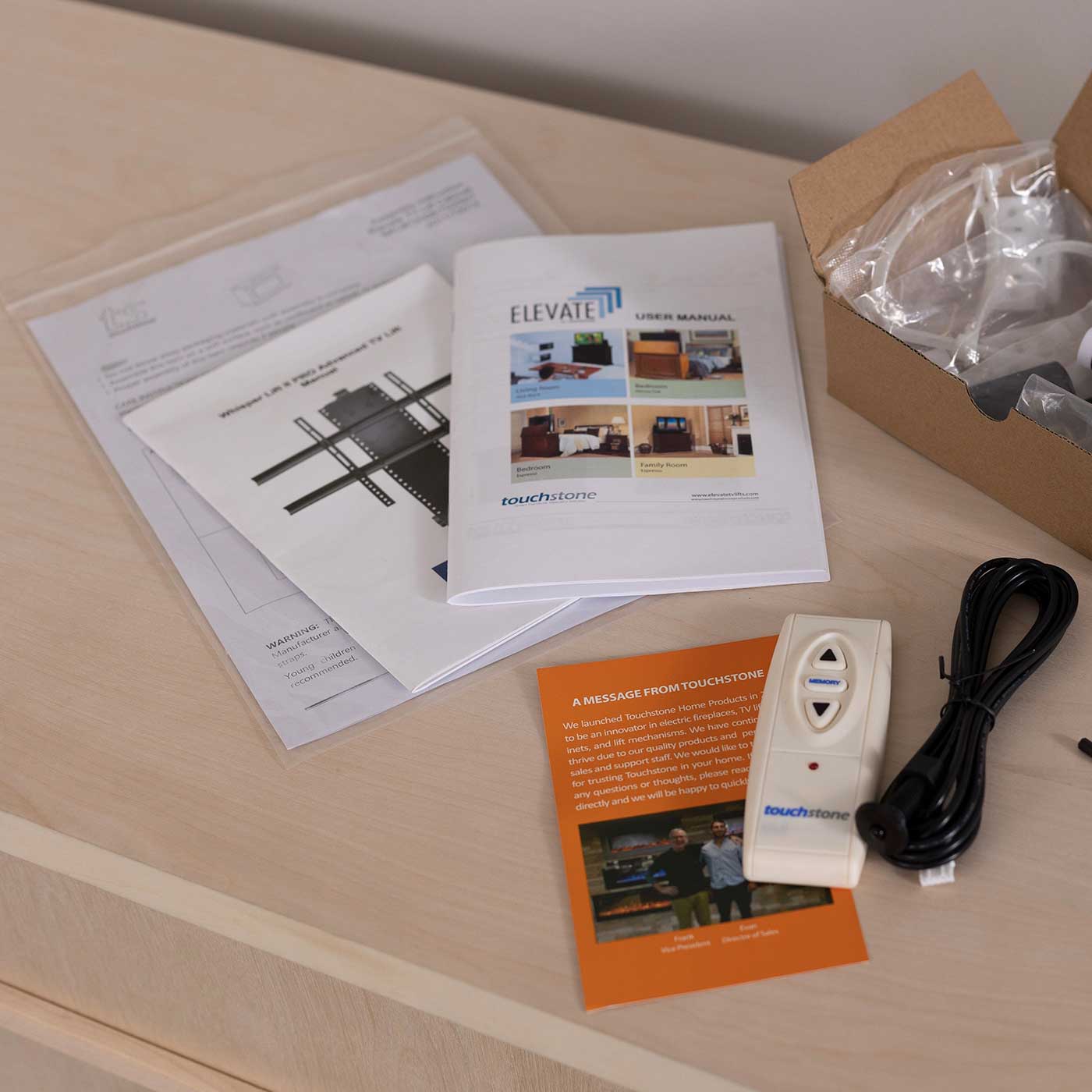 The Elevate 72011 Black Smart TV Lift Cabinet for 50 Inch Flat screen TVs