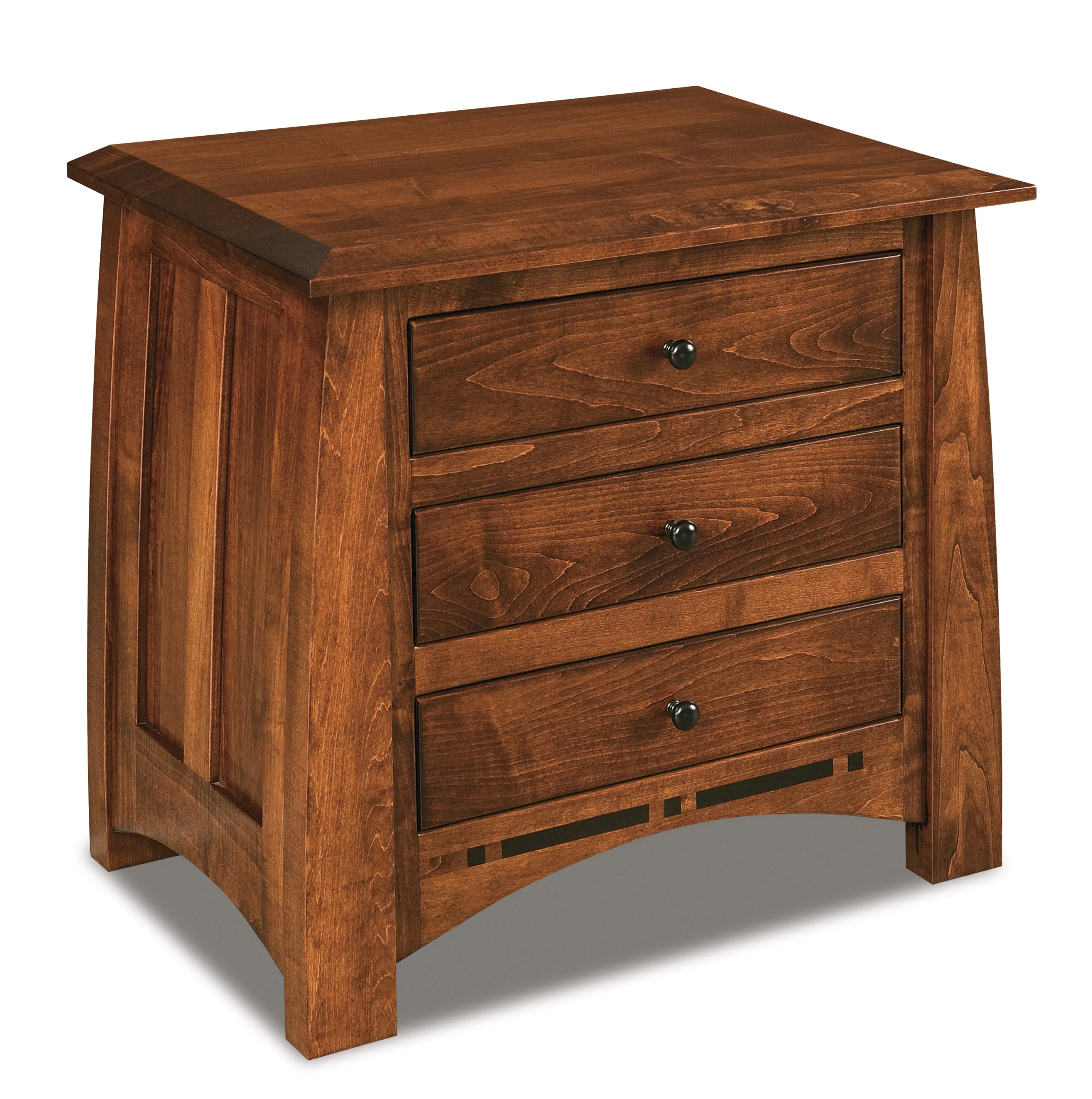 Amish Boulder Creek Three Drawer Nightstand