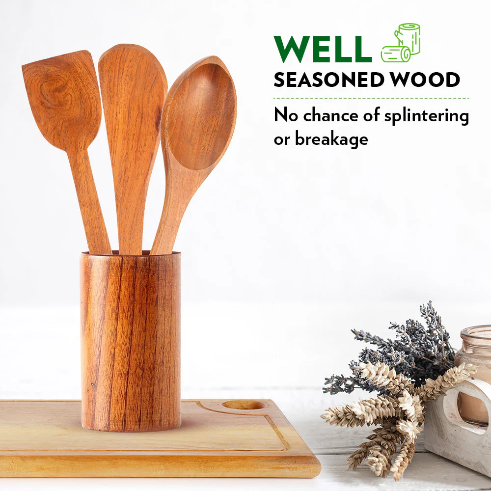 Borosil Wooden Spoons Set of 3