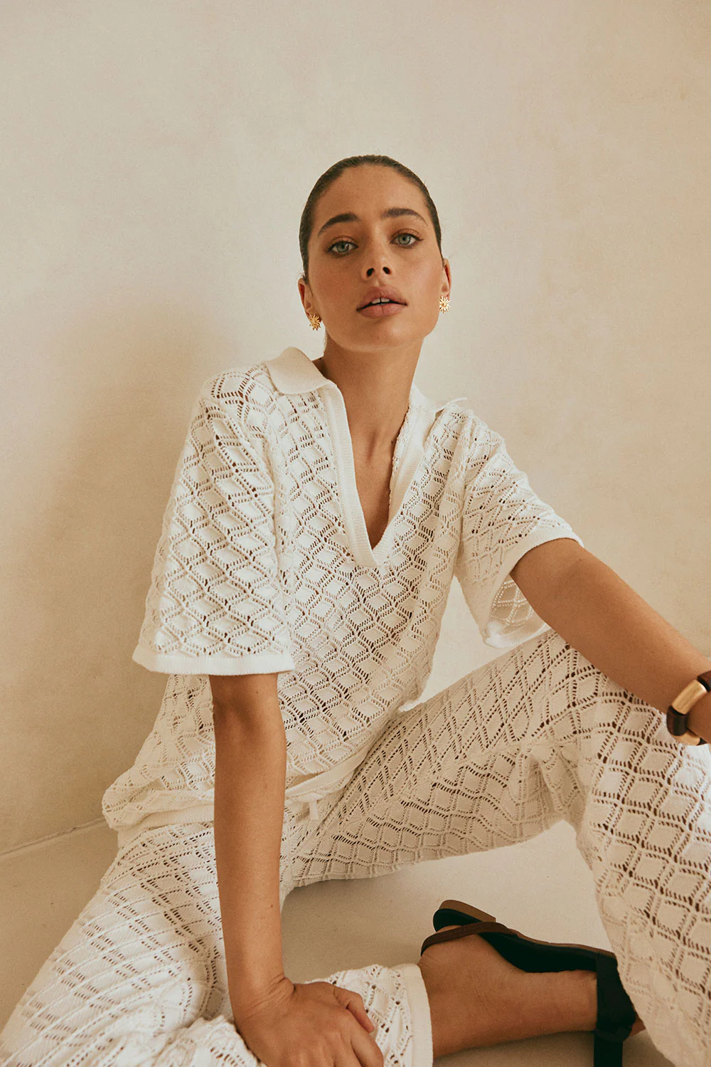 SAMPLE-Aya Top - White Knit