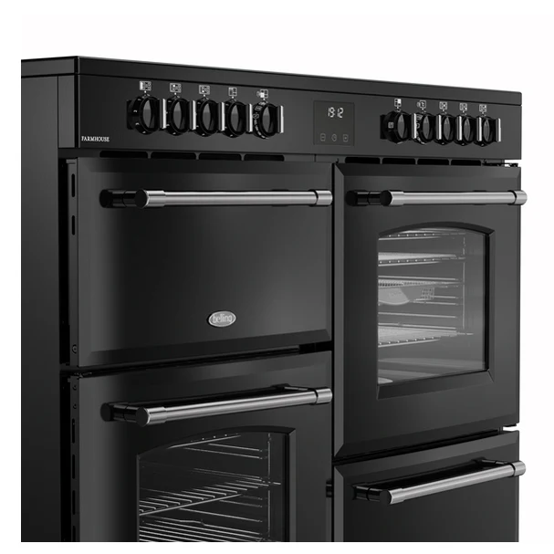 Belling Farmhouse 110cm Black Electric Rangecooker | FH110EBLK