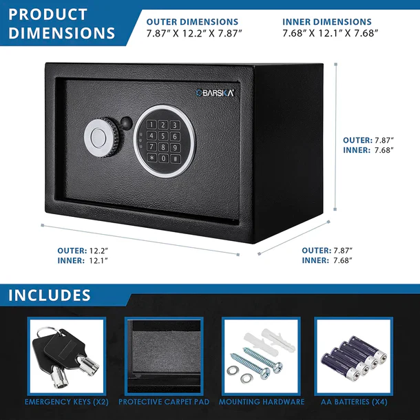 Barska AX13946 Digital Keypad Security Safe