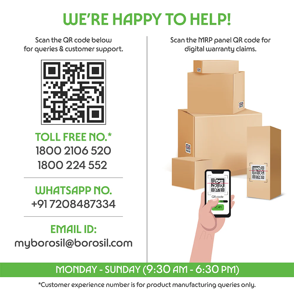 Borosil Blue Glass Lunchbox, Square x 2 (Tall), 320ml x 2