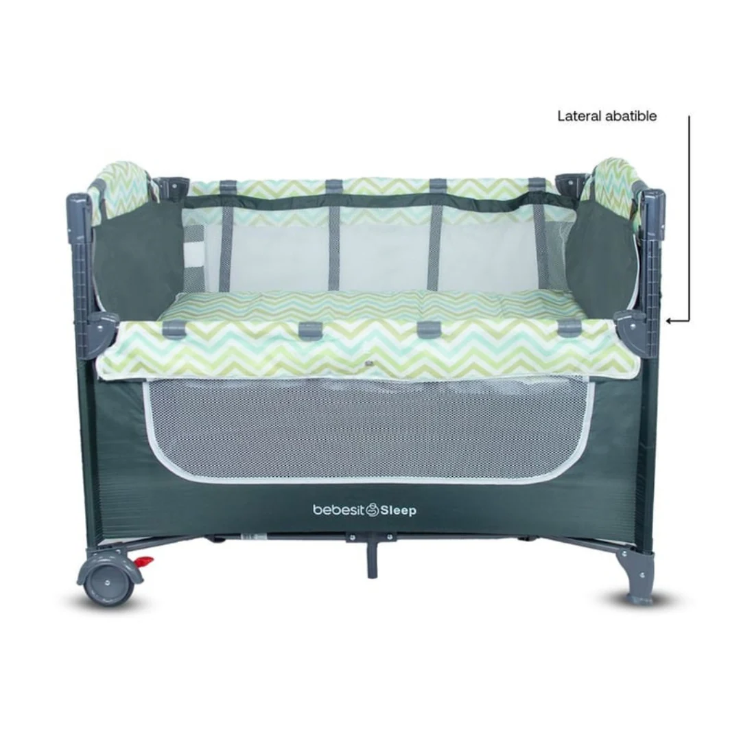 CUNA CORRAL SLEEP ZK005 3 EN 1: COLECHO, CUNA Y CORRAL PARA BEBÉS DE 0 A 3 AÑOS- AZUL-