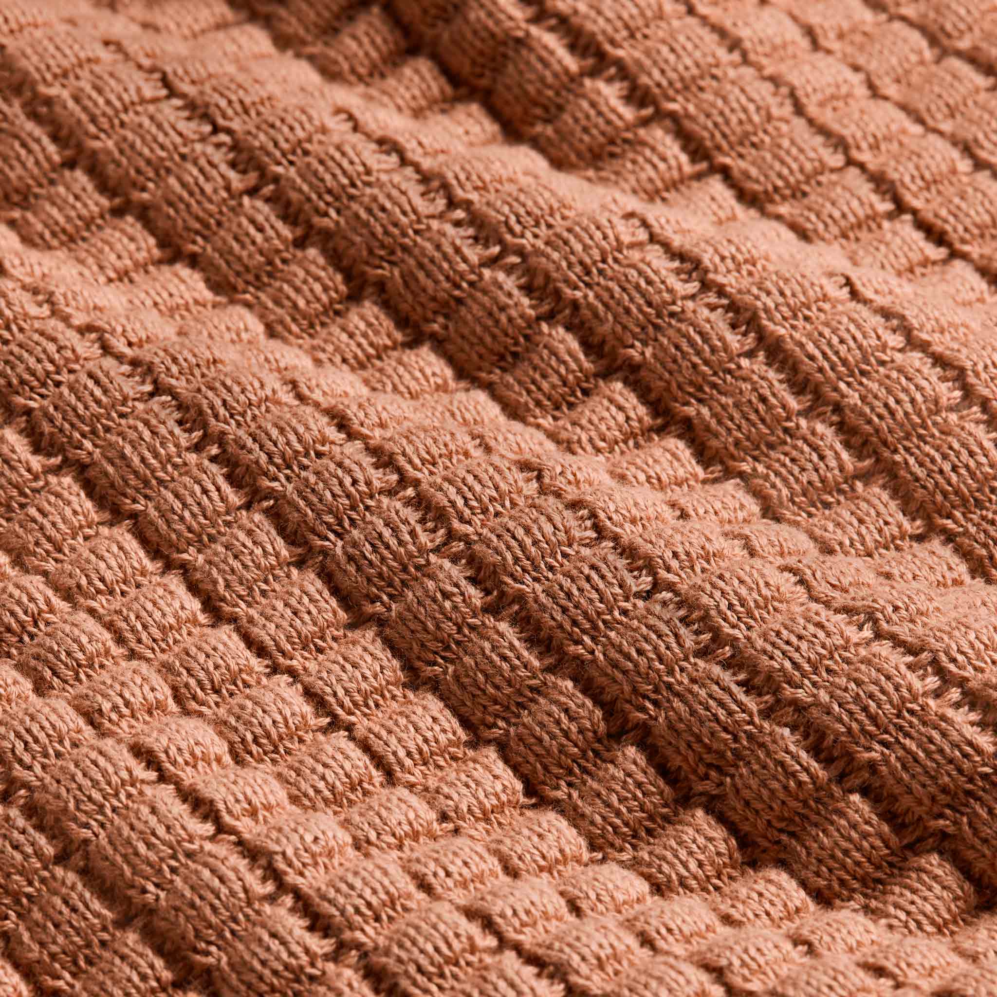 Grid Knit Cotton Throw Blanket - Last Call