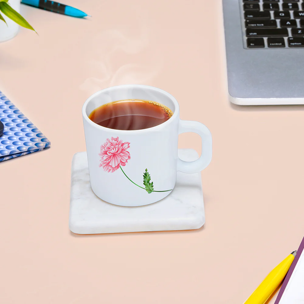 Larah by Borosil Red Mist Mug Set, 180ml x 6