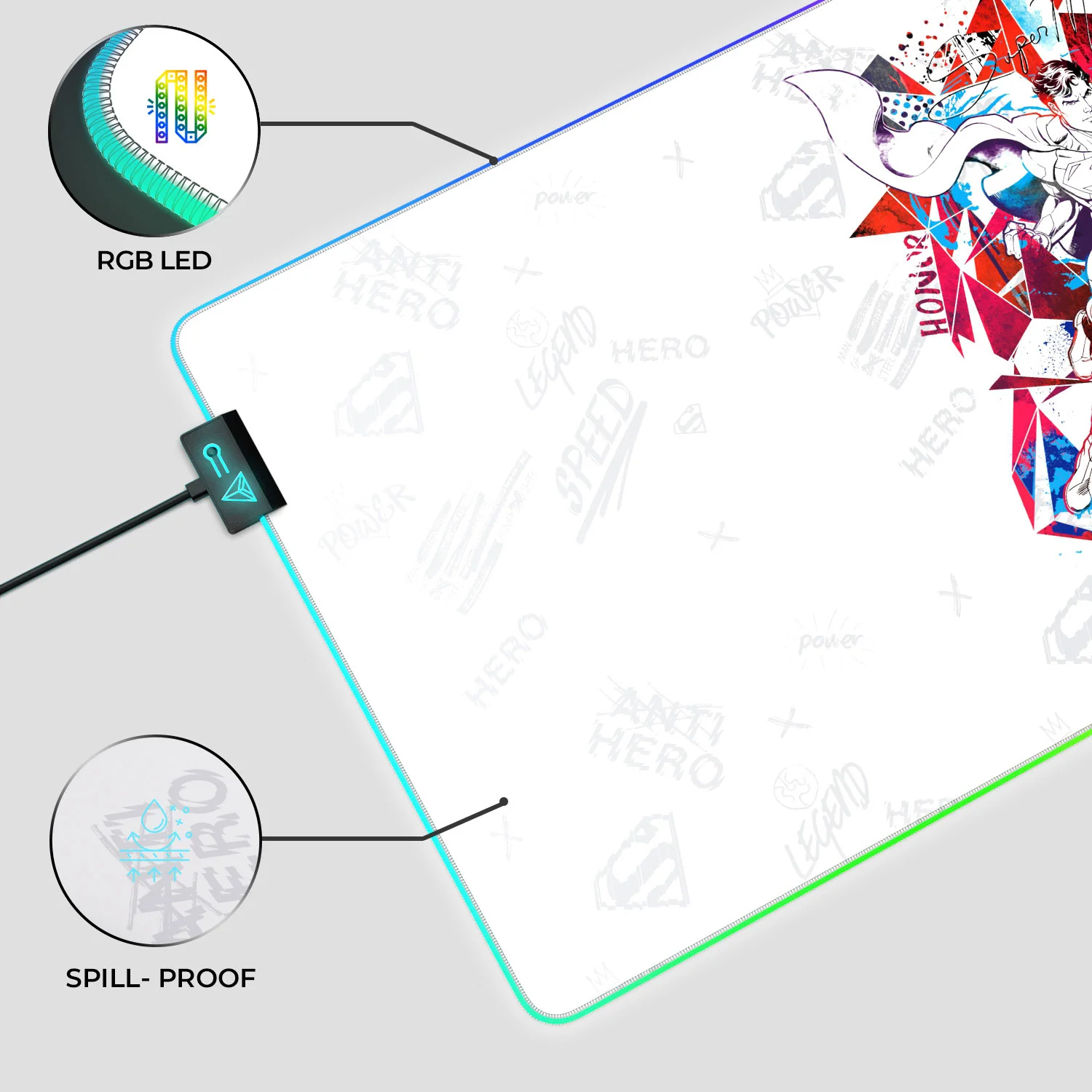 Superman - Truth Honor Courage Gaming Mouse Pad