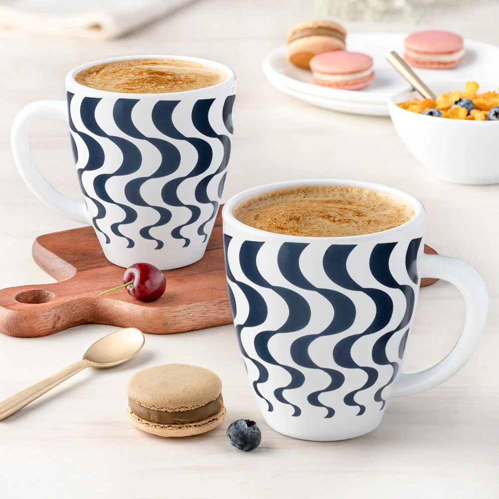 Larah by Borosil Waves Blue Mug, 390ml