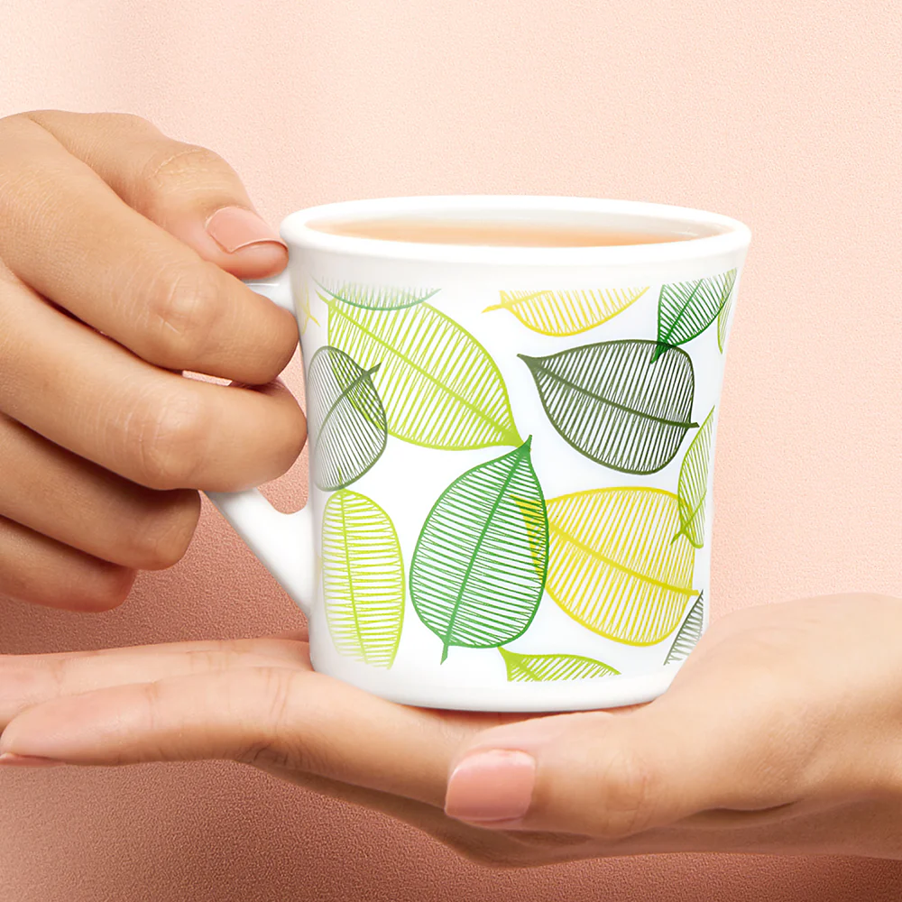 Larah by Borosil Crysta Noma Mug Set, 210ml x 6