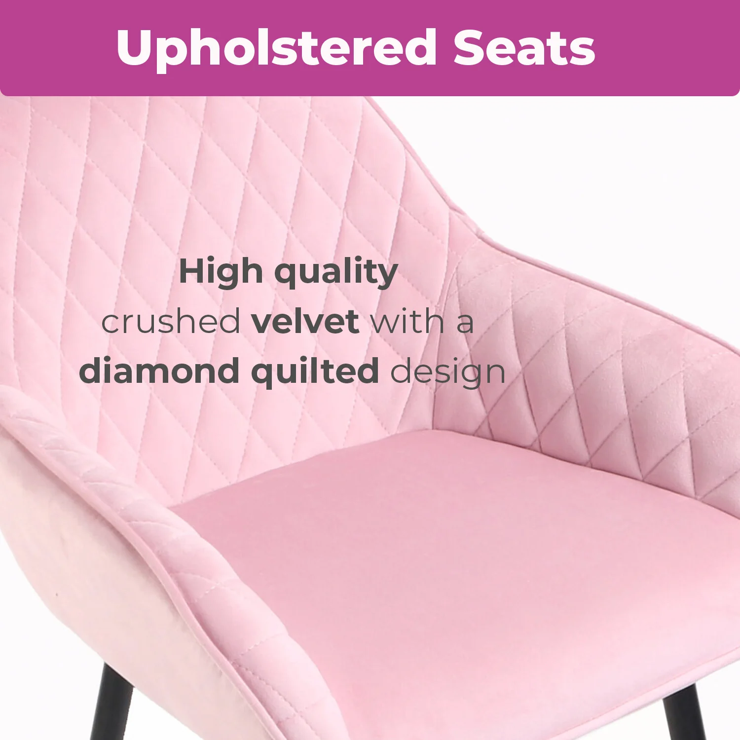 Annecy Pink Crushed Velvet Bar Stool