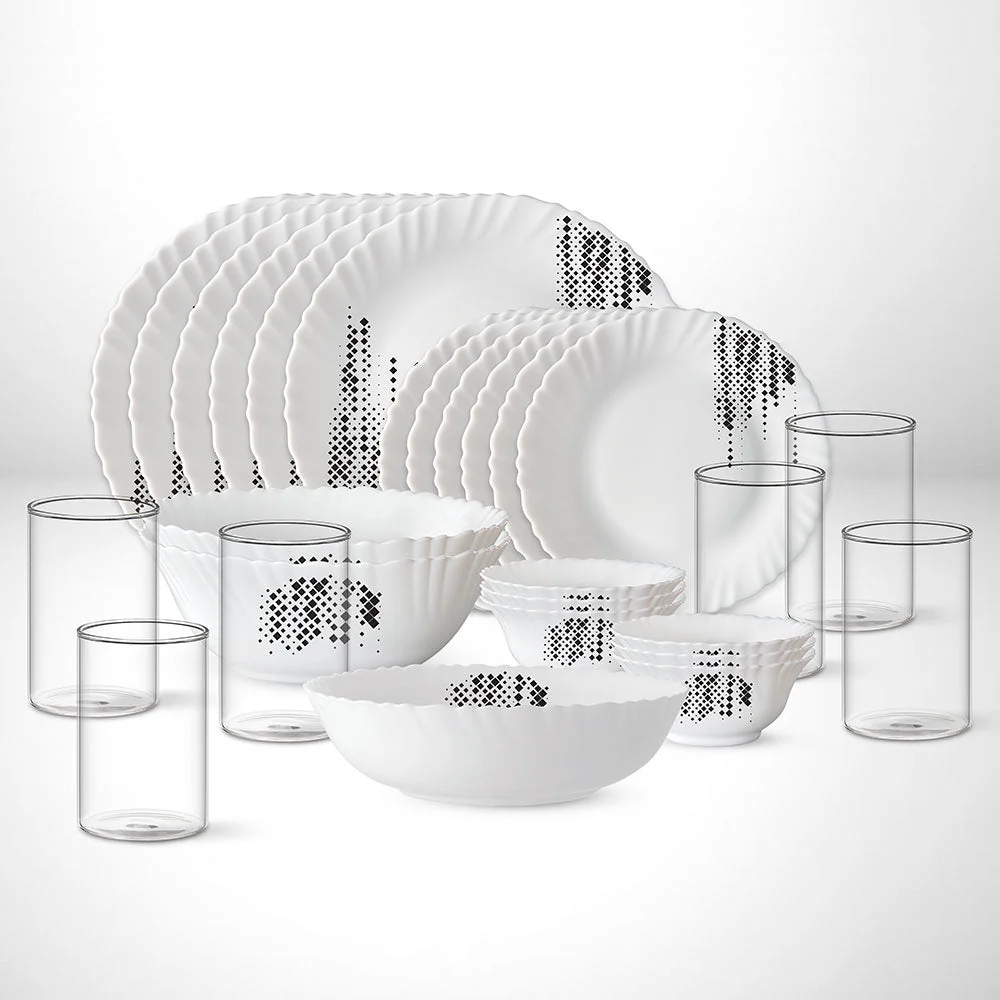 Larah by Borosil Slate Dinner Set, 15 pc