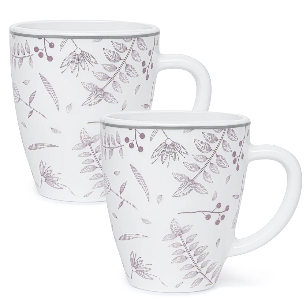 Larah By Borosil Grandeur Mug Set, 390ml x 2