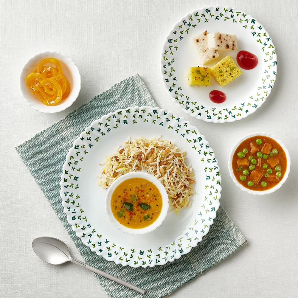 Larah by Borosil Sage 19 pc Dinner Set